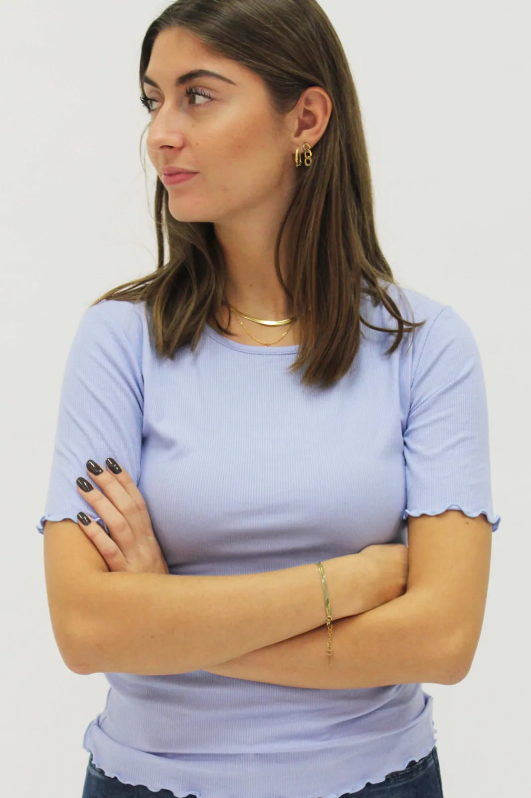 Liberte Natalia SS Blouse Baby Blue