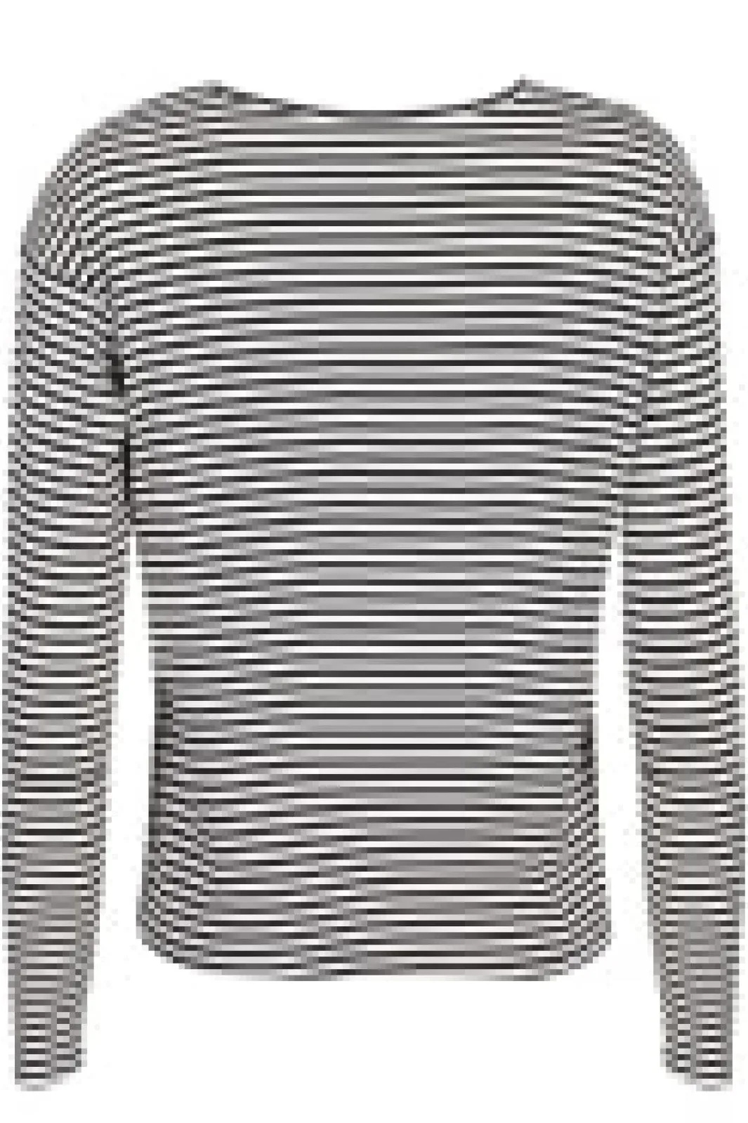 New Liberte Natalia-Ls-Boxy-Blouse Black Creme Small Stripe