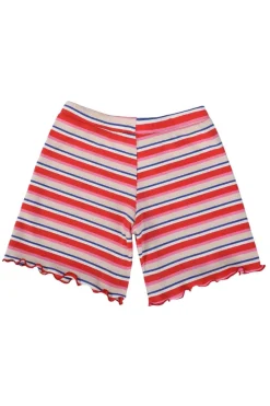 Clearance Liberte Ami Natalia-Shorts-Kids 21234 Creme Orange Blue Stripe