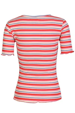 New Liberte Natalia-Ss-Blouse 9971 Creme Orange Blue Stripe