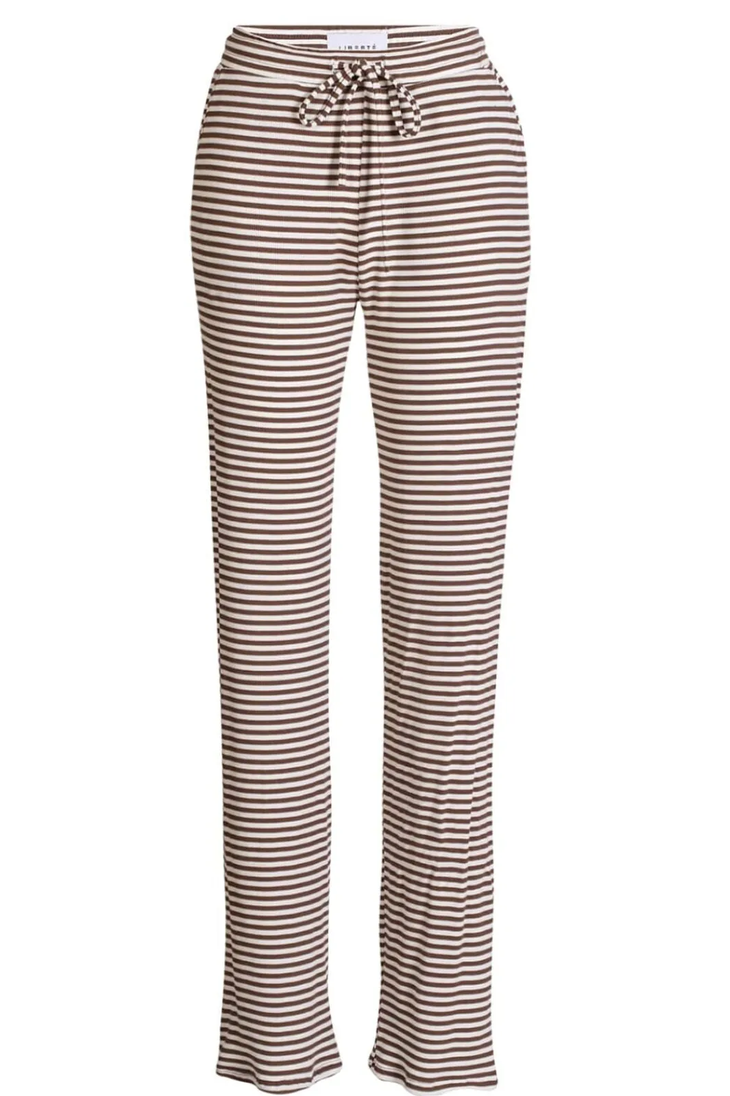 Sale Liberte Natalia-Straight-Pants 22061 Brown Creme Stripe