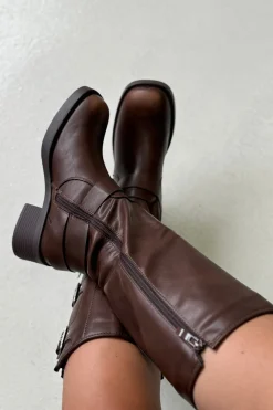 Bloom Natascha Boots Dark Brown