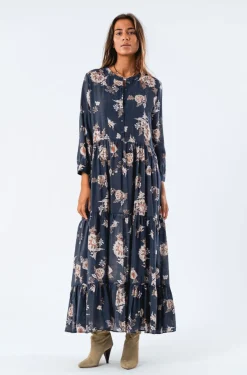 Online Lollys Laundry Neell Maxi Dress Ls24553-3020 23 Dark Blue