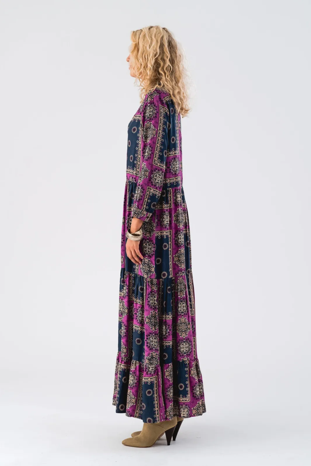 Clearance Lollys Laundry Neell Maxi Dress Ls 23 Dark Blue