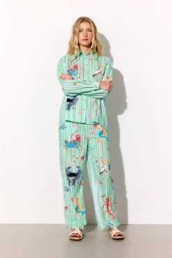 Hot Hunkøn Nessie Trousers 26050 Green Ocean Art Print