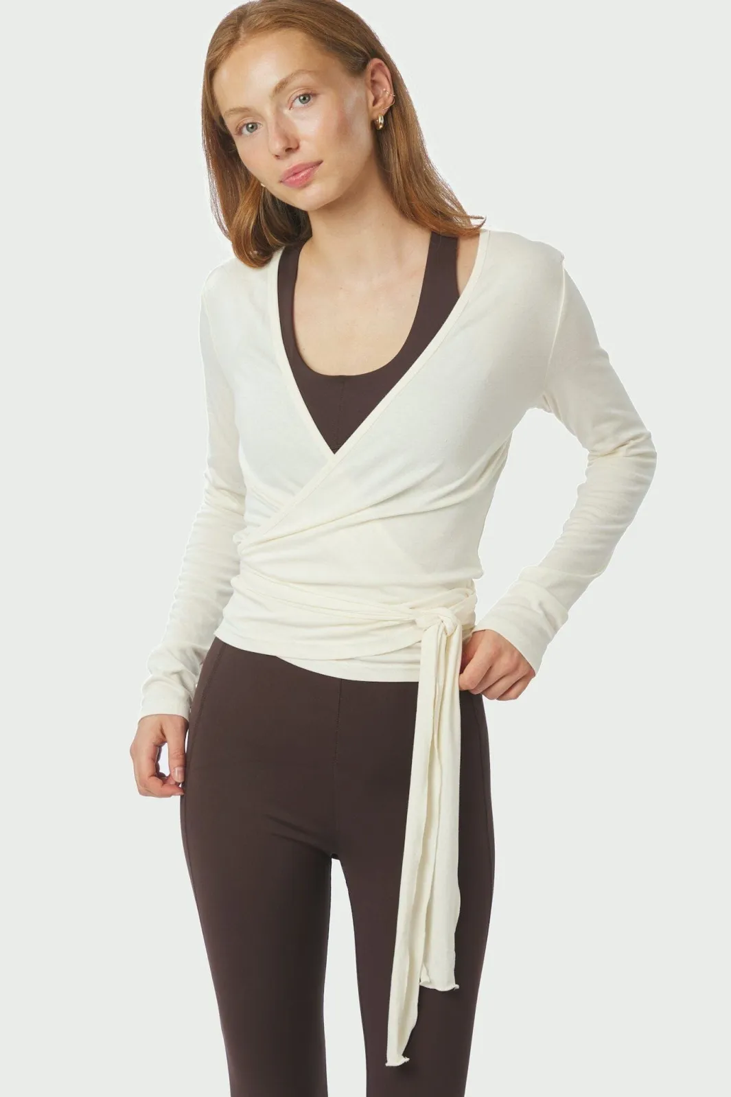 Hot Neo Noir Nia Jersey Wrap Blouse 165501 124