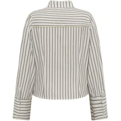 Discount Gossia Nicogo Shirt G2851 Off-White/Brown Stripes