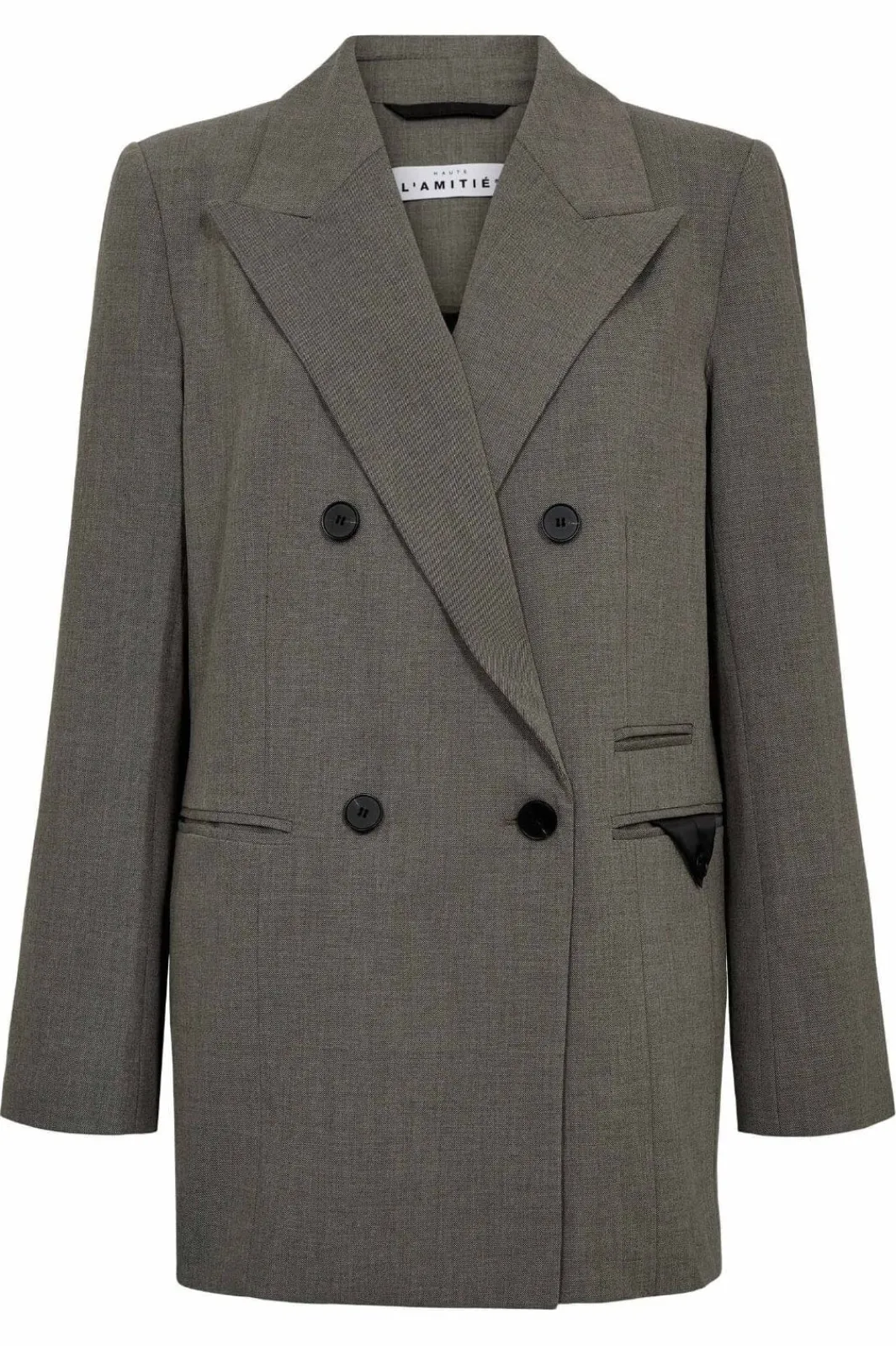 New Haute L'Amitié Nicole Low Triangle Blazer HL10368 Beige Melangé