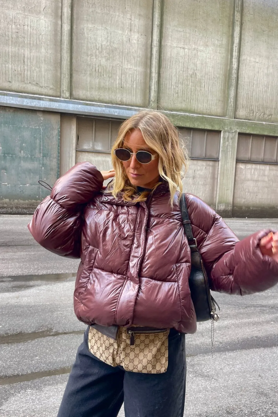 Hot Noisy May Nmallie Shiny Puffer 4865435 French Roast