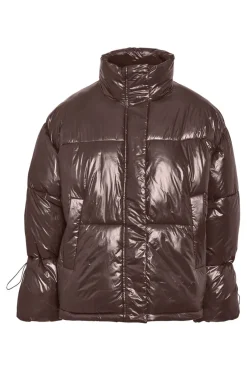 Hot Noisy May Nmallie Shiny Puffer 4865435 French Roast
