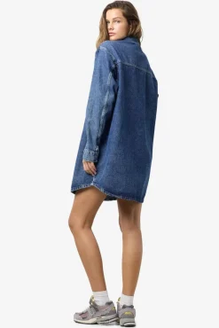 New Noisy May Nmalva L/S Denim Dress Az351Mb Fwd 4581207 Medium Blue Denim