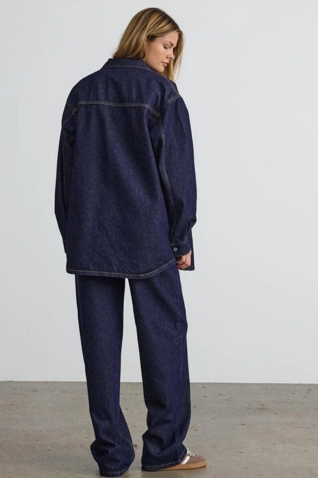 Outlet Noisy May Nmalva L/S Denim Shacket Az386Db 4532250 Dark Blue Denim