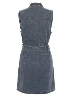 Discount Noisy May Nmalvi S/L Short Tie Dress Bs023Mb 4759543 Medium Blue Denim