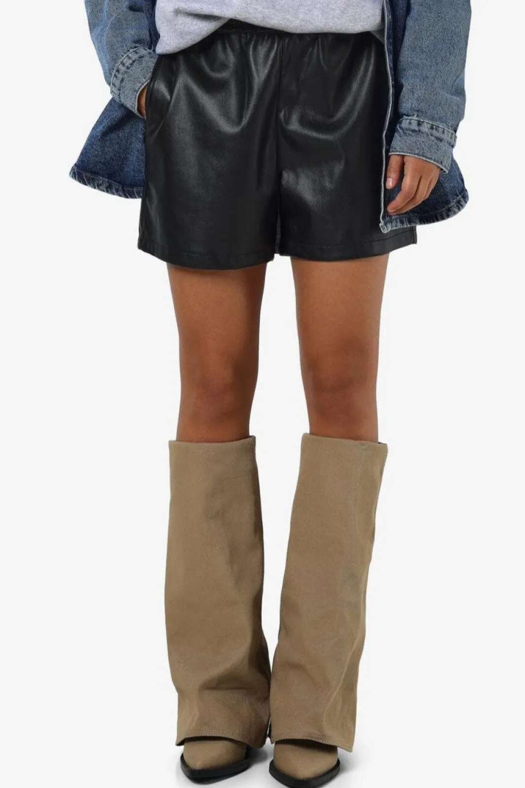 Best Noisy May Nmandy Pu Shorts 4416821 Black