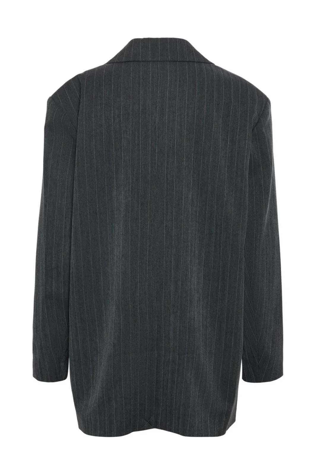 Sale Noisy May Nmcelia L/S Oversize Pinstripe Blazer Fw 4977588 Dark Grey Melange Pinstripe
