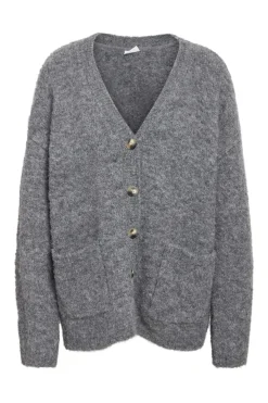 Hot Noisy May Nmdolly L/S Knit Cardigan Fwd 4791859 Medium Grey Melange