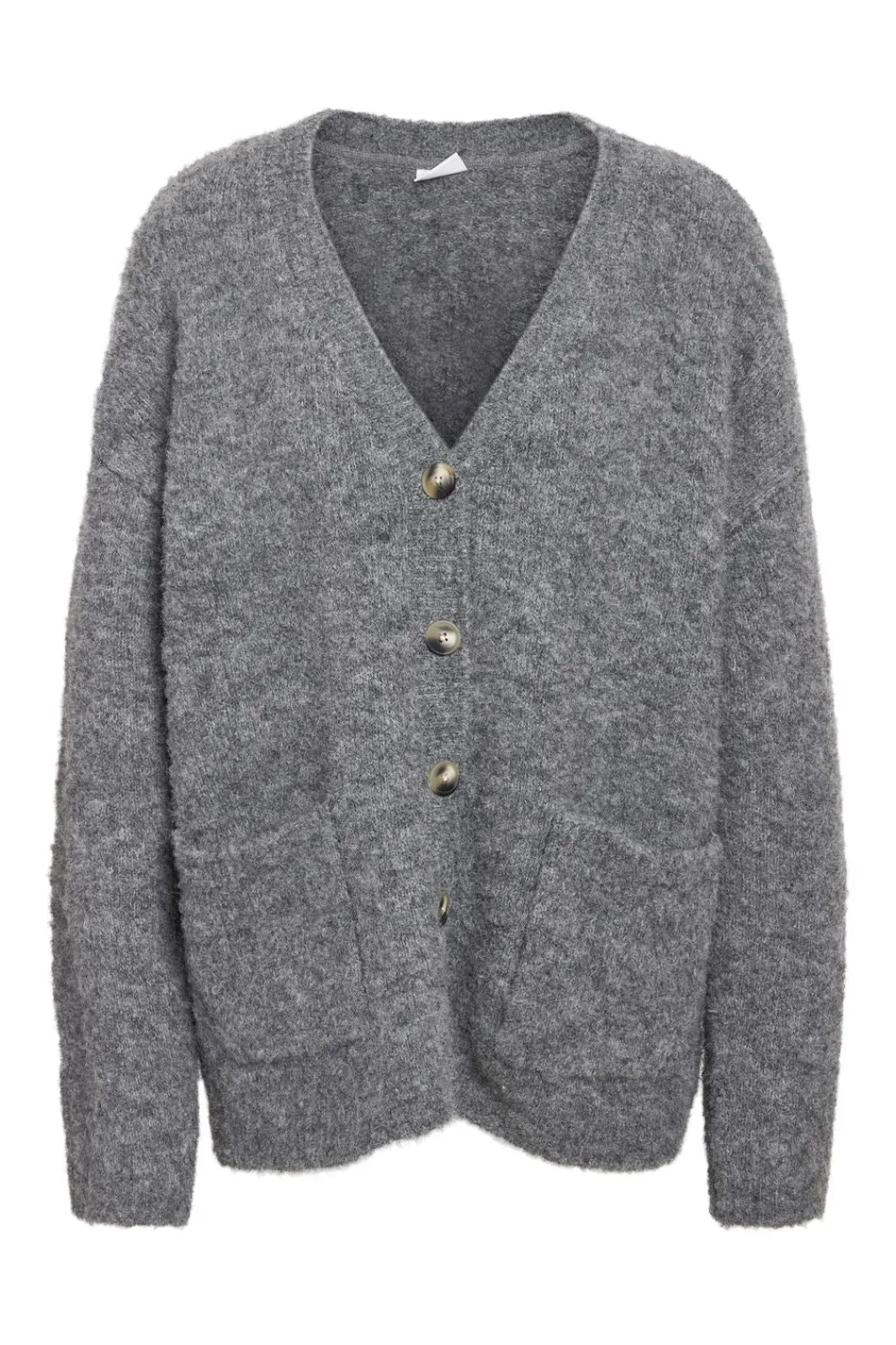 Hot Noisy May Nmdolly L/S Knit Cardigan Fwd 4791859 Medium Grey Melange