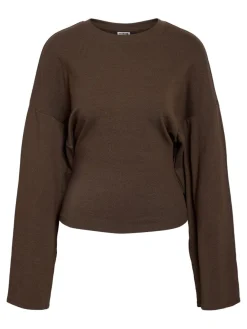 Best Noisy May Nmeden L/S Wide Sleeve Top Fwd 4964839 Chocolate Brown