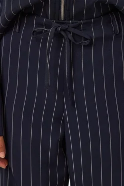 Hot Noisy May Nmella Nw Pinstripe Pants Fwd 4896946 Navy Blazer White