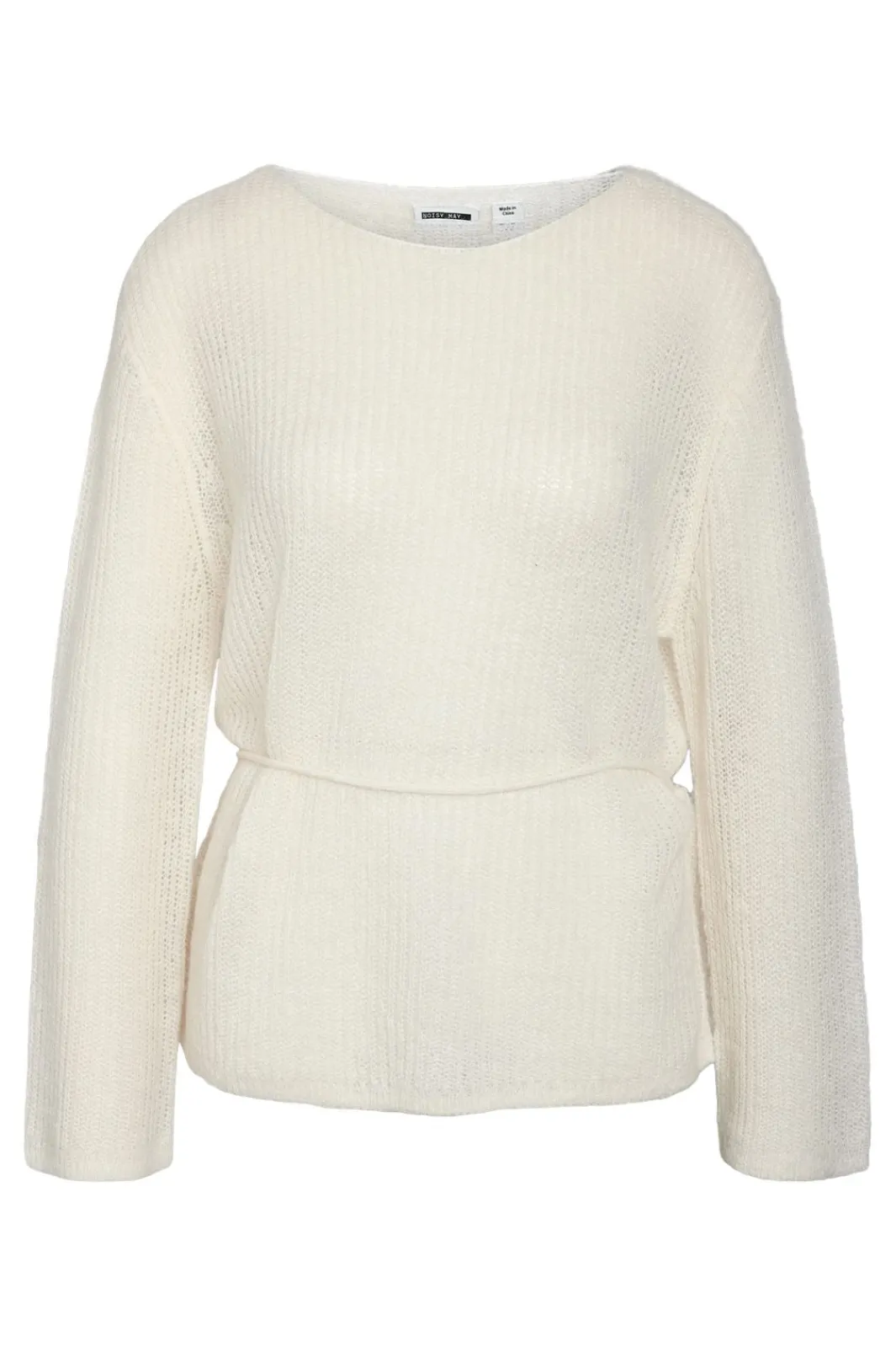 Noisy May Nmesme L/S O-Neck Tie Knit Fwd 5034349 Birch