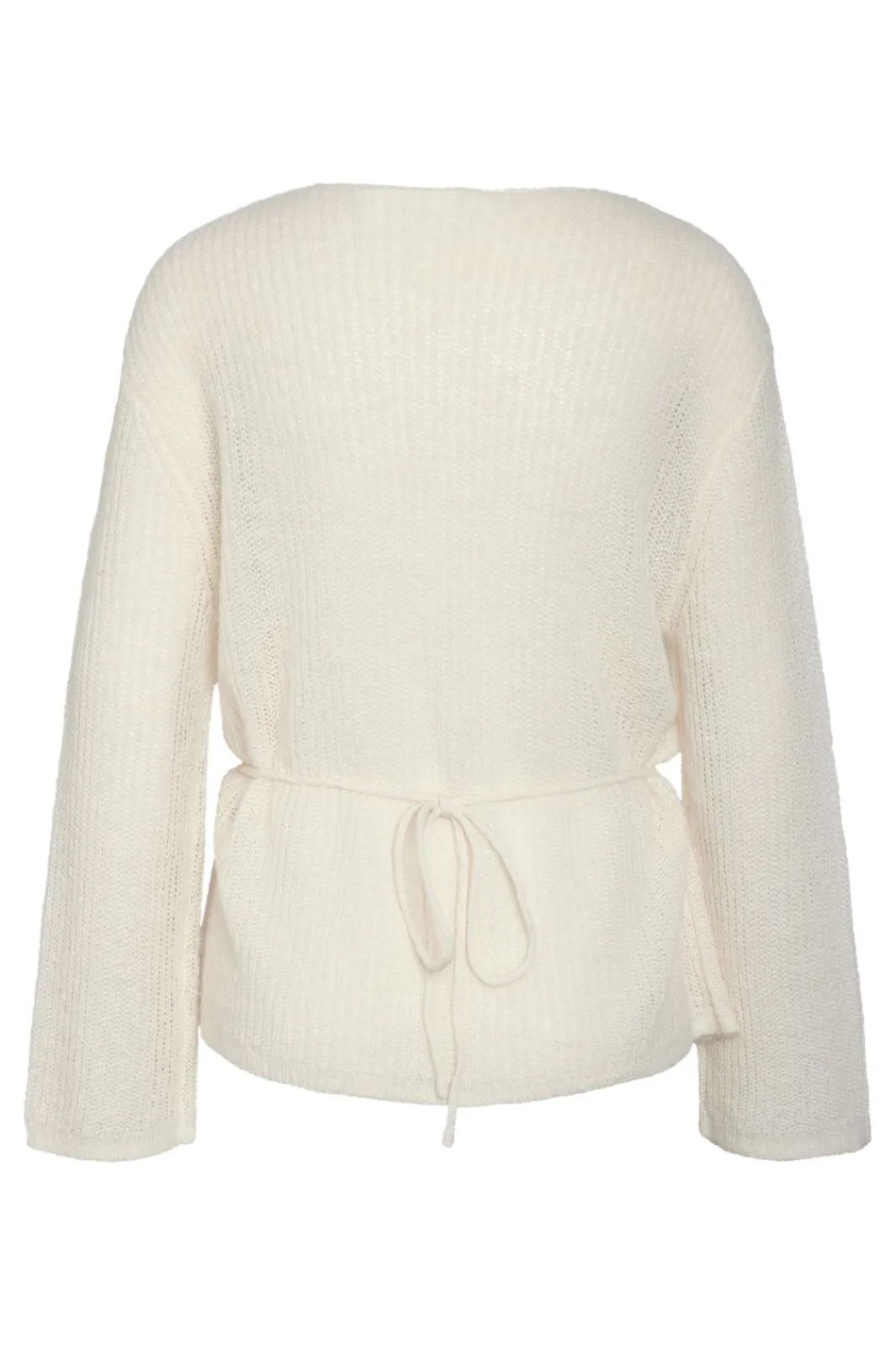 Noisy May Nmesme L/S O-Neck Tie Knit Fwd 5034349 Birch