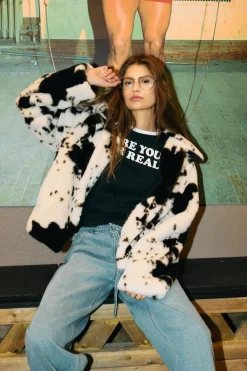 Best Noisy May Nmeve Fur Jacket 4847477 Birch Cow