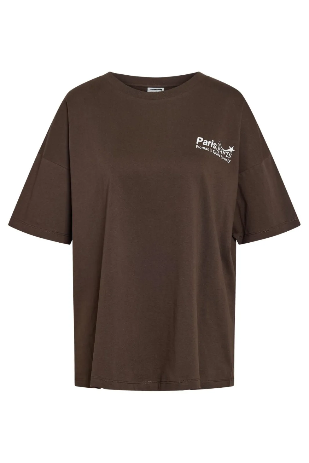 Sale Noisy May Nmida 2/4 Sporty T-Shirt 5018990 Chocolate Brown Paris Sport