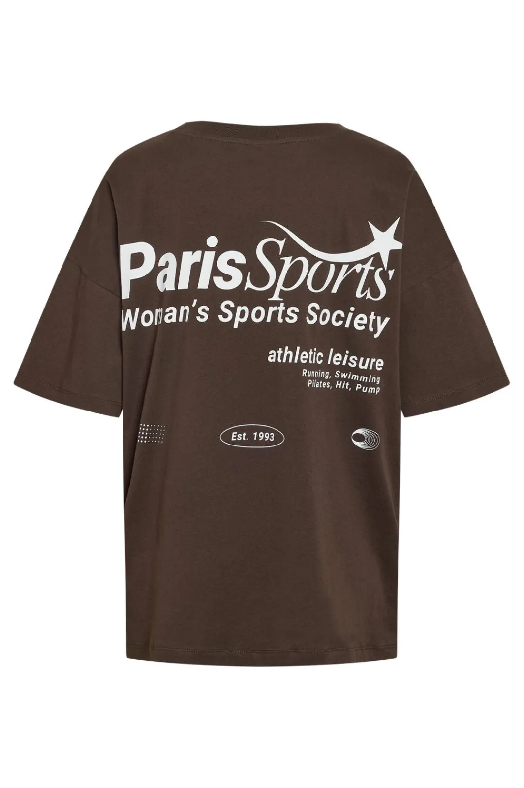 Sale Noisy May Nmida 2/4 Sporty T-Shirt 5018990 Chocolate Brown Paris Sport