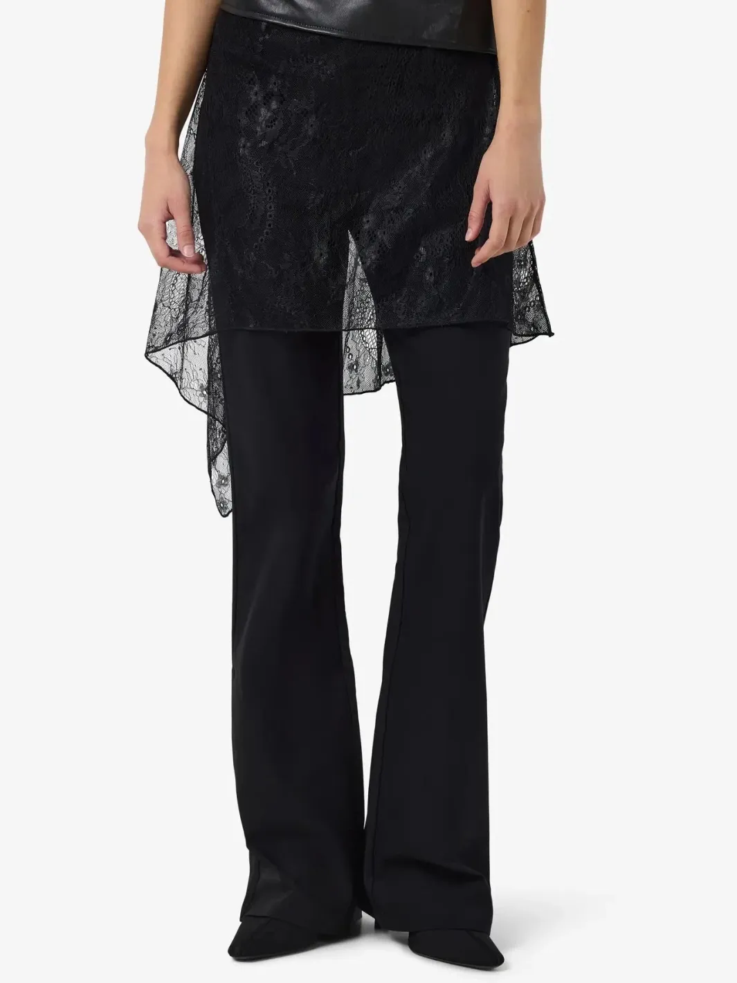 Online Noisy May Nmida Elasticated Lace Skirt 5097953 Black