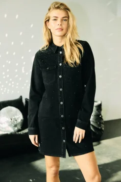 Best Noisy May Nmkenjy L/S Bling Dress Jt183Bl 4877482 Black Denim