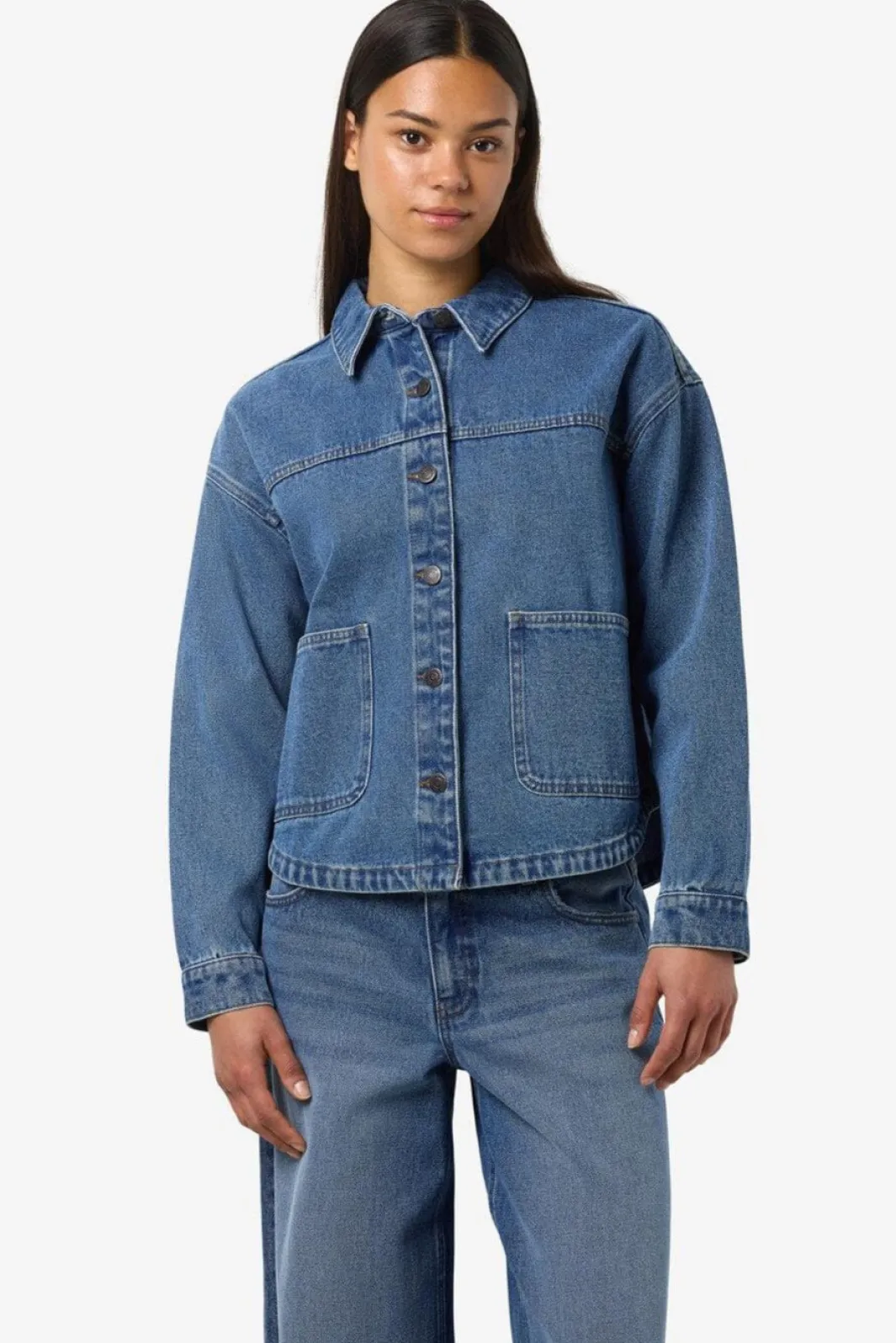 Best Noisy May Nmkettie L/S Reg Jcket Vi557Mb 4762456 Medium Blue Denim