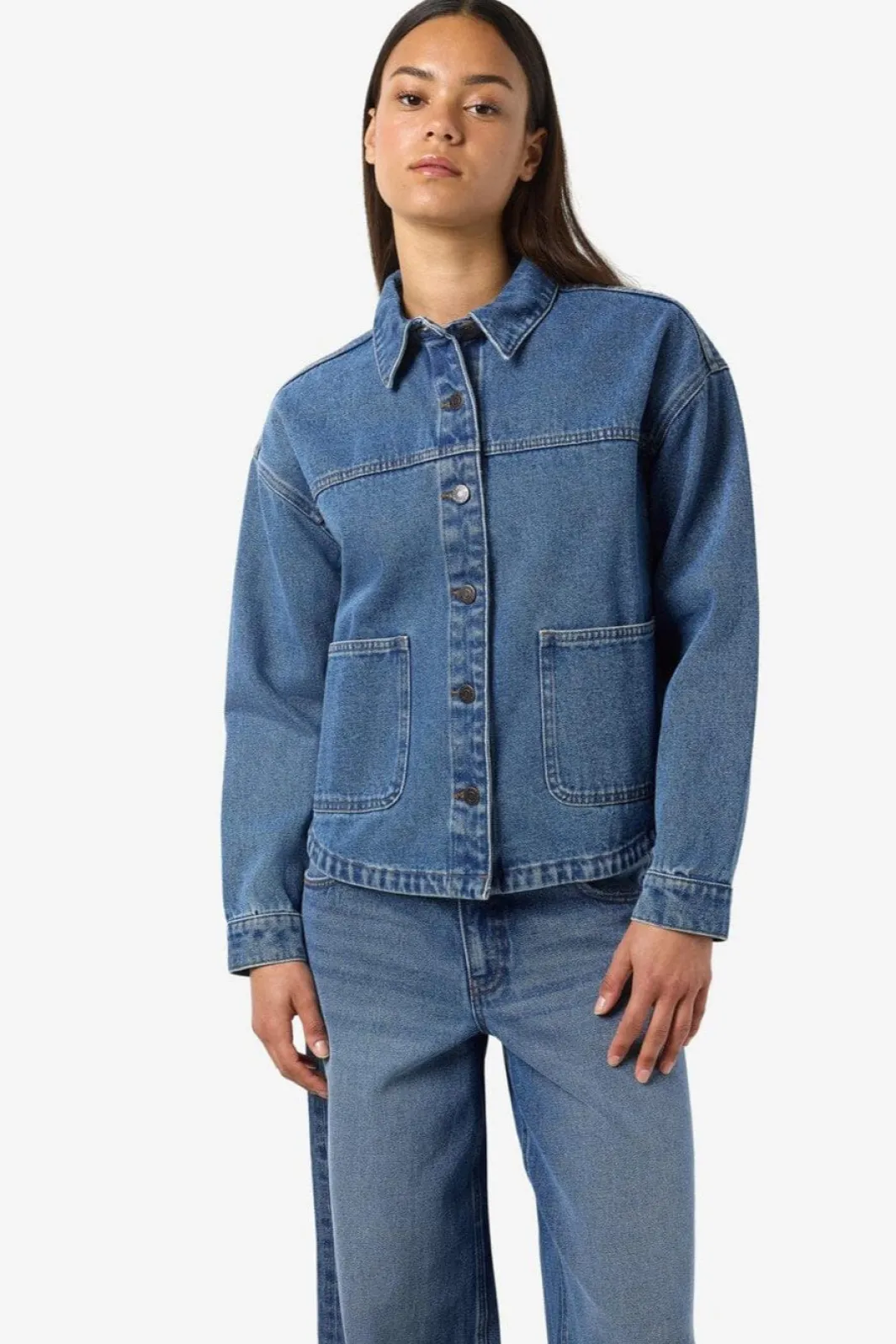 Best Noisy May Nmkettie L/S Reg Jcket Vi557Mb 4762456 Medium Blue Denim