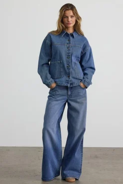 Best Noisy May Nmkettie L/S Reg Jcket Vi557Mb 4762456 Medium Blue Denim