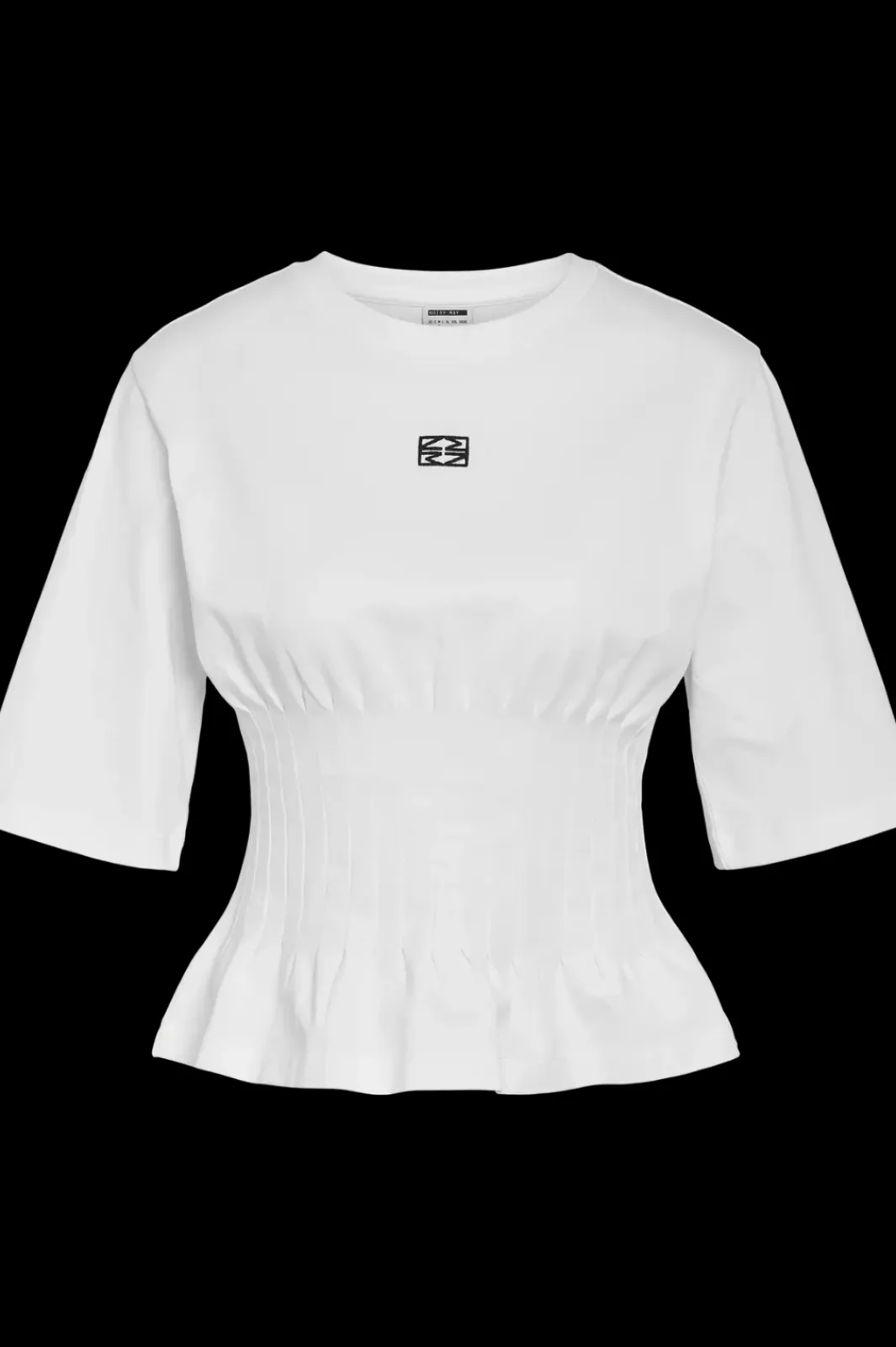 Best Noisy May Nmkieran 2/4 Fitted Logo T-Shirt Fwd 4954047 Bright White Nm Logo