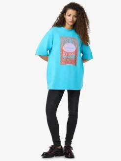 Outlet Noisy May Nmkokoon S/S Printed T-Shirt 4766554 River Blue Bonbon