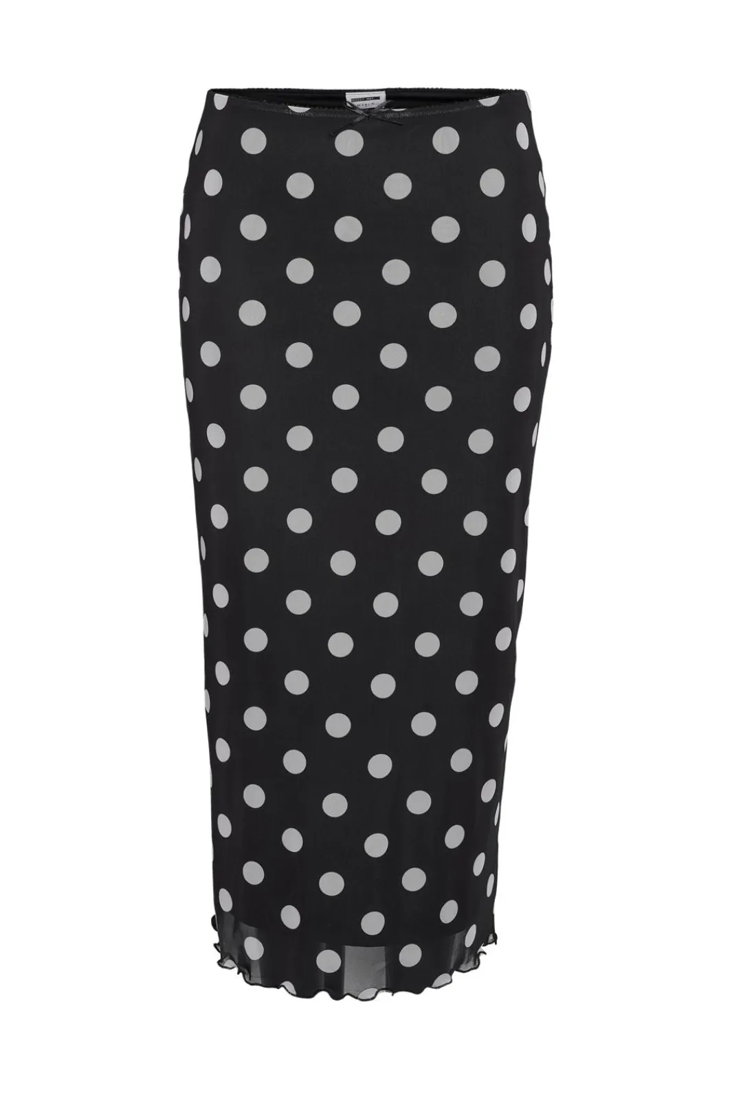 Sale Noisy May Nmlucia Nw Mesh Maxi Skirt Fwd 5021370 Black Big Polka