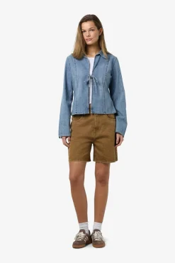 Discount Noisy May Nmmaisy L/S String Denim Shirt Bs031Lb 4801537 Light Blue Denim