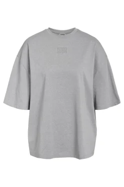 Best Noisy May Nmnadine Glitter Embos T-Shirt 4764934 Light Grey Melange Silver Lurex