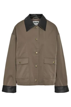 Best Noisy May Nmnora Pu Collar Jacket Dd 4788717 Morel Black