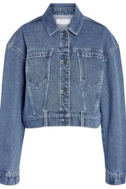 Online Noisy May Nmronja L/S Crop Jacket Vi433Mb 4411985 Medium Blue Denim