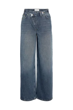 Online Noisy May Nmsabine Nw X Over Wide Jeans Fo090Mb 4920561 Medium Blue Denim