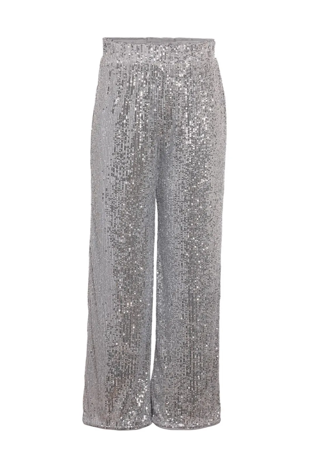 Discount Noisy May Nmscarlet Sequin Wide Pants 4843311 Silver