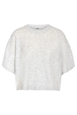 Online Noisy May Nmsmilla S/S Cable Knit Top 4923869 Light Grey Melange