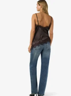 Noisy May Nmsofie S/L Satin Top 5079330 Chocolate Brown