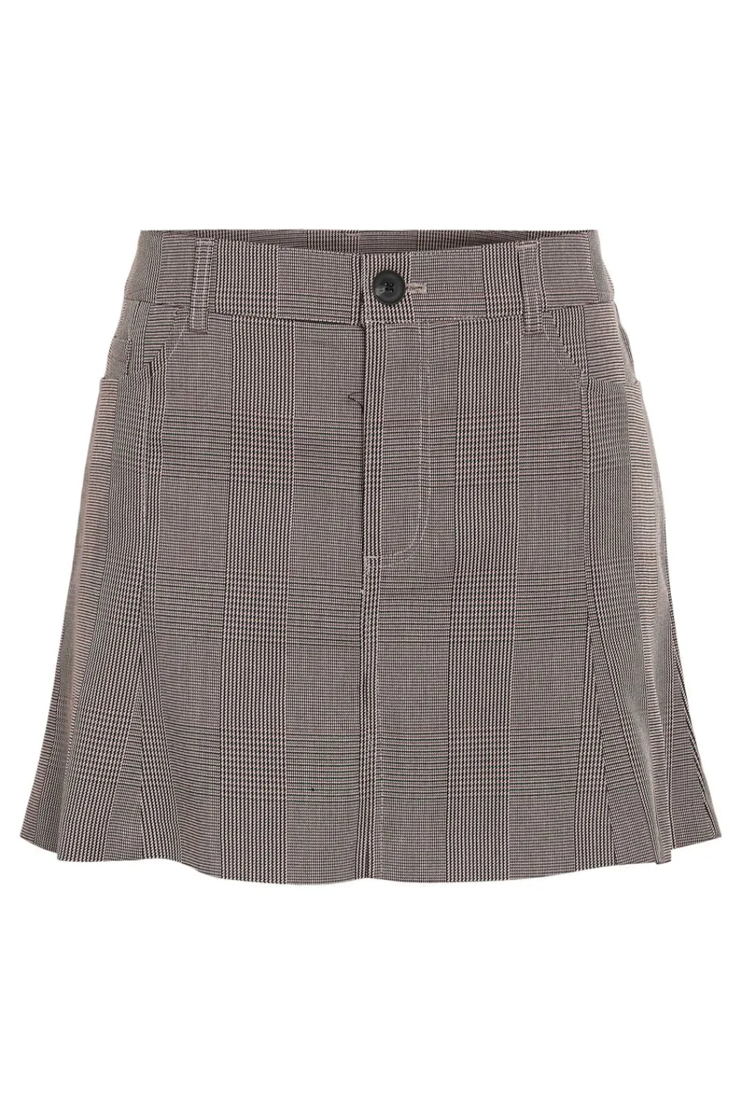 Sale Noisy May Nmwera Nw Check Skirt Fwd 4826456 Toasted Coconut Windsor Wine