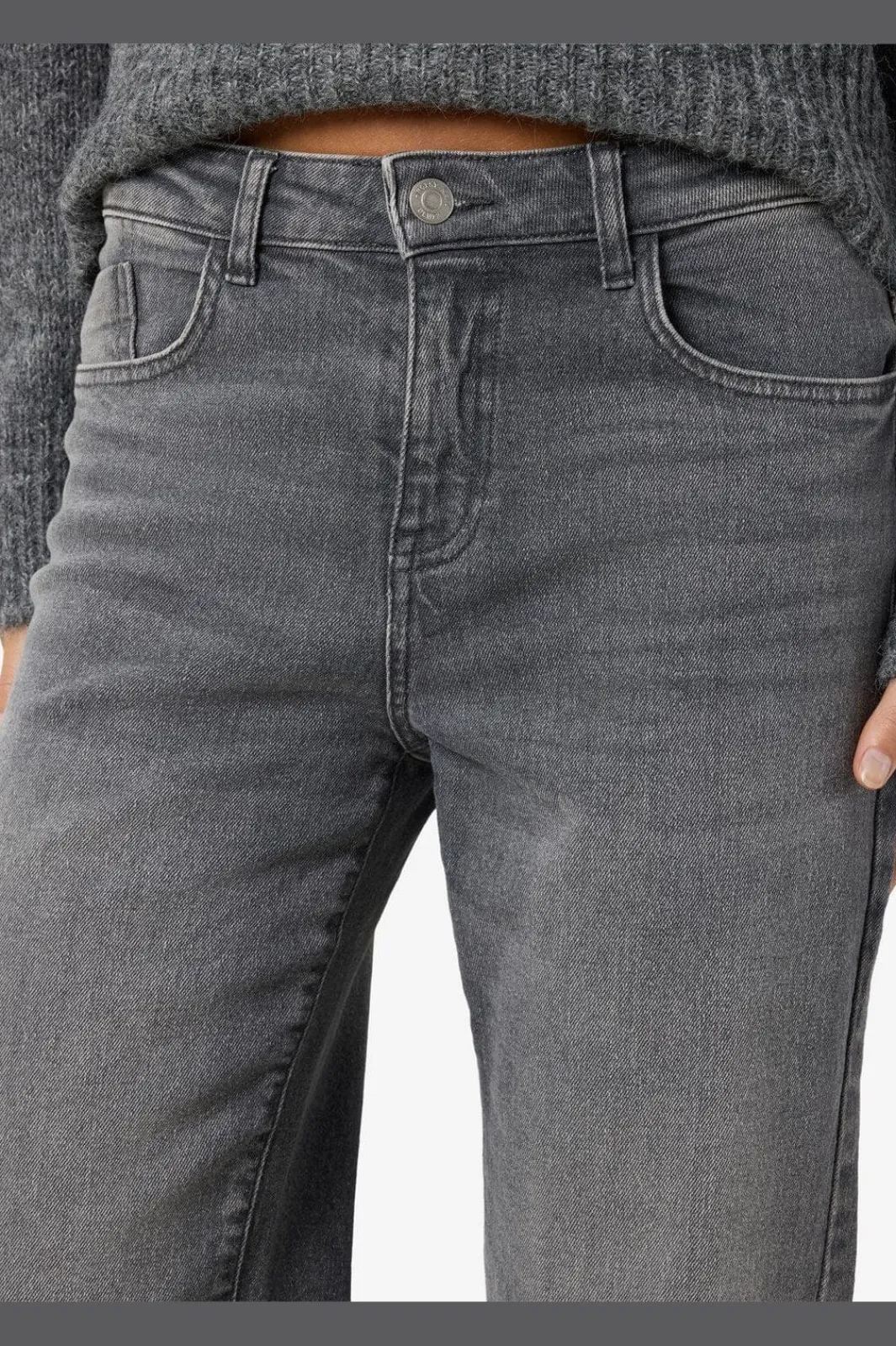 Clearance Noisy May Nmyolanda Nw Wide Jeans Az371Dg Fwd 4532618 Dark Grey Denim