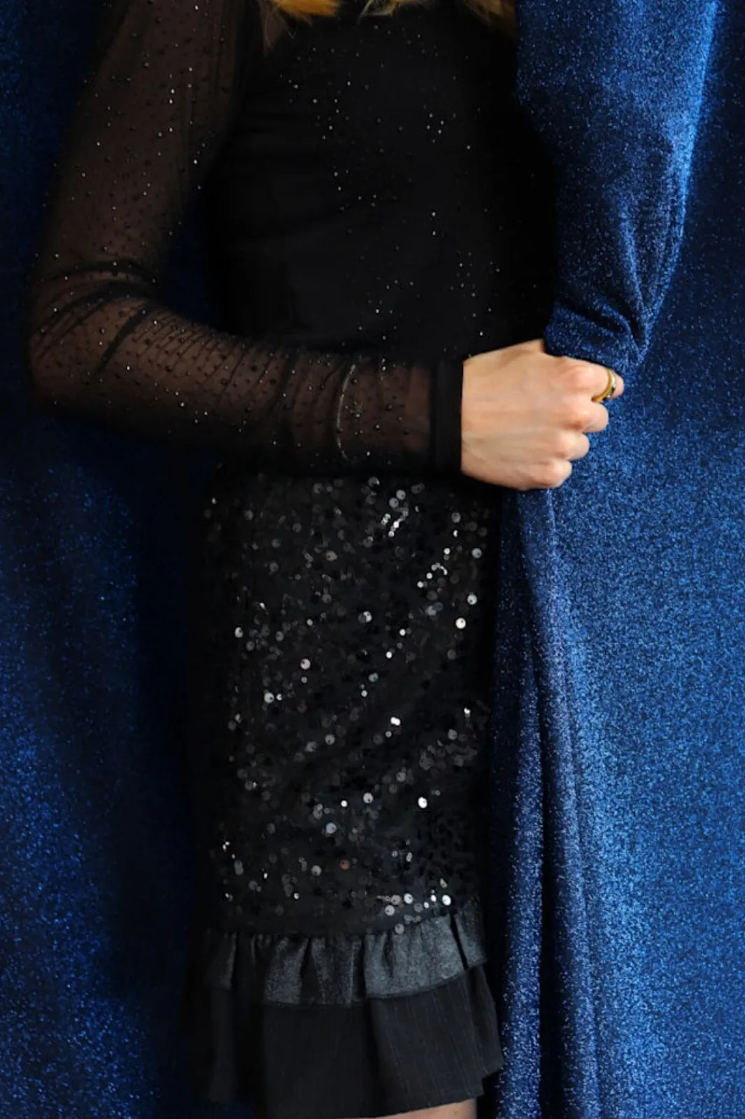 New Liberte Nor Frill Skirt 22268 Black Sequins