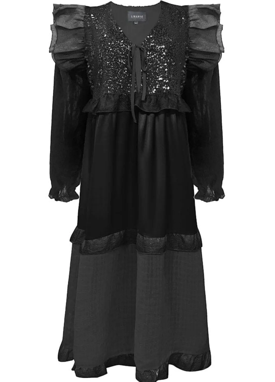 Best Liberte Nor Ls Frill Dress 22266 Black Sequins