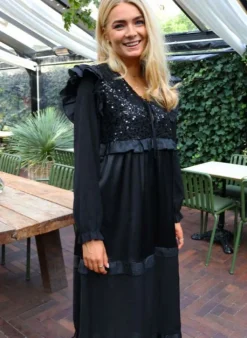 Best Liberte Nor Ls Frill Dress 22266 Black Sequins