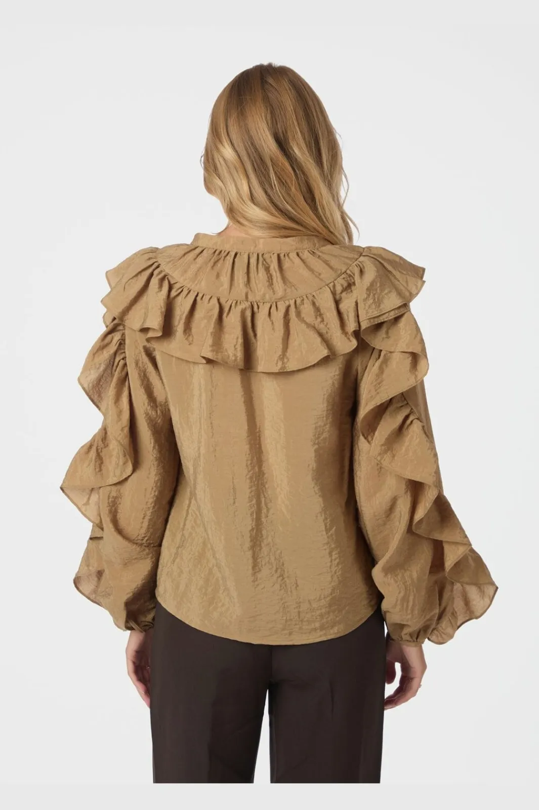 Best Neo Noir Nula Flounce Crisp Blouse 167525 125
